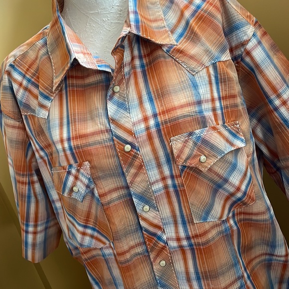 Wrangler mens western shirt  New but washed once too small fits more like an XL - Picture 1 of 7